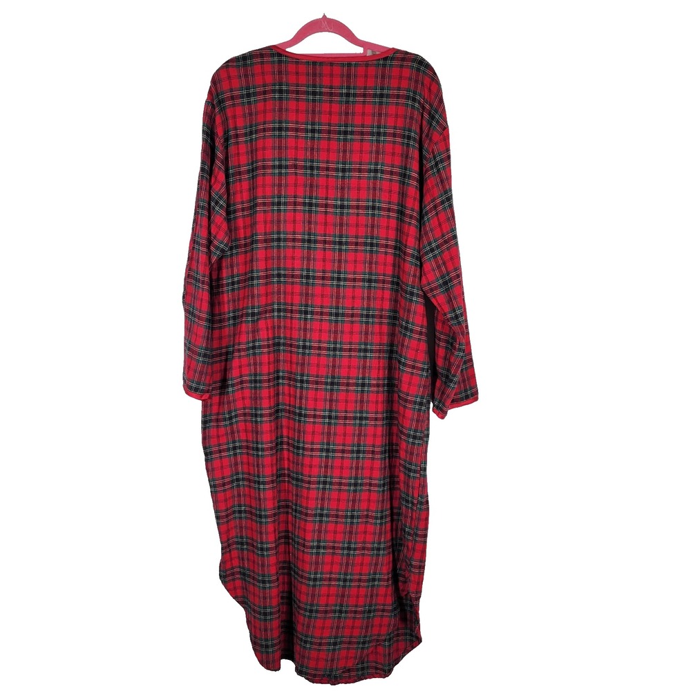 Vintage 1999 Warner Bros Looney Tweety  Flannel Plaid Sleep Pajama Dress‎ MED - Picture 4 of 7